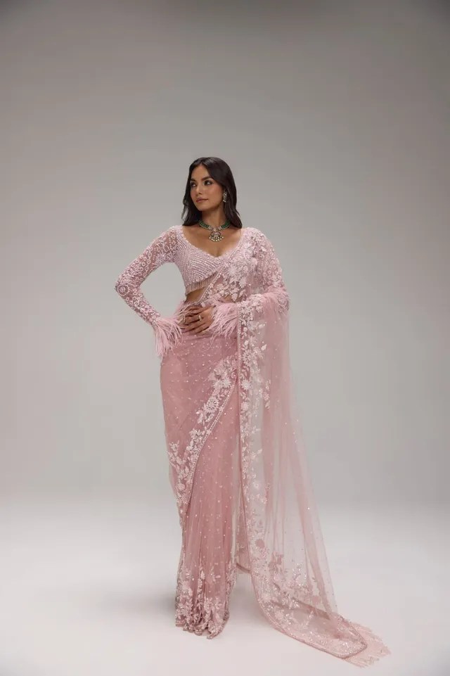 New Trending Bollywood Blockbuster Sequins Saree - View 2