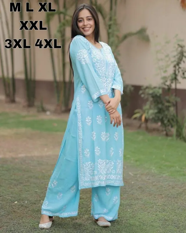 Designer Top & Palazo set - Rayon Cotton Saree Online India - Buy at ₹999 - Image 1