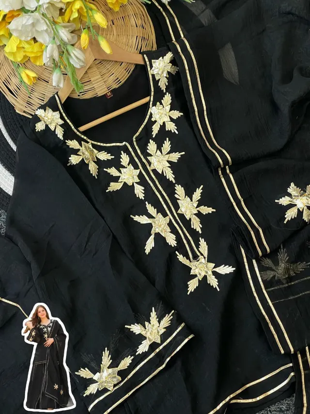 Heavenly Handmade Kurta Sharara Palazzo Set - View 5