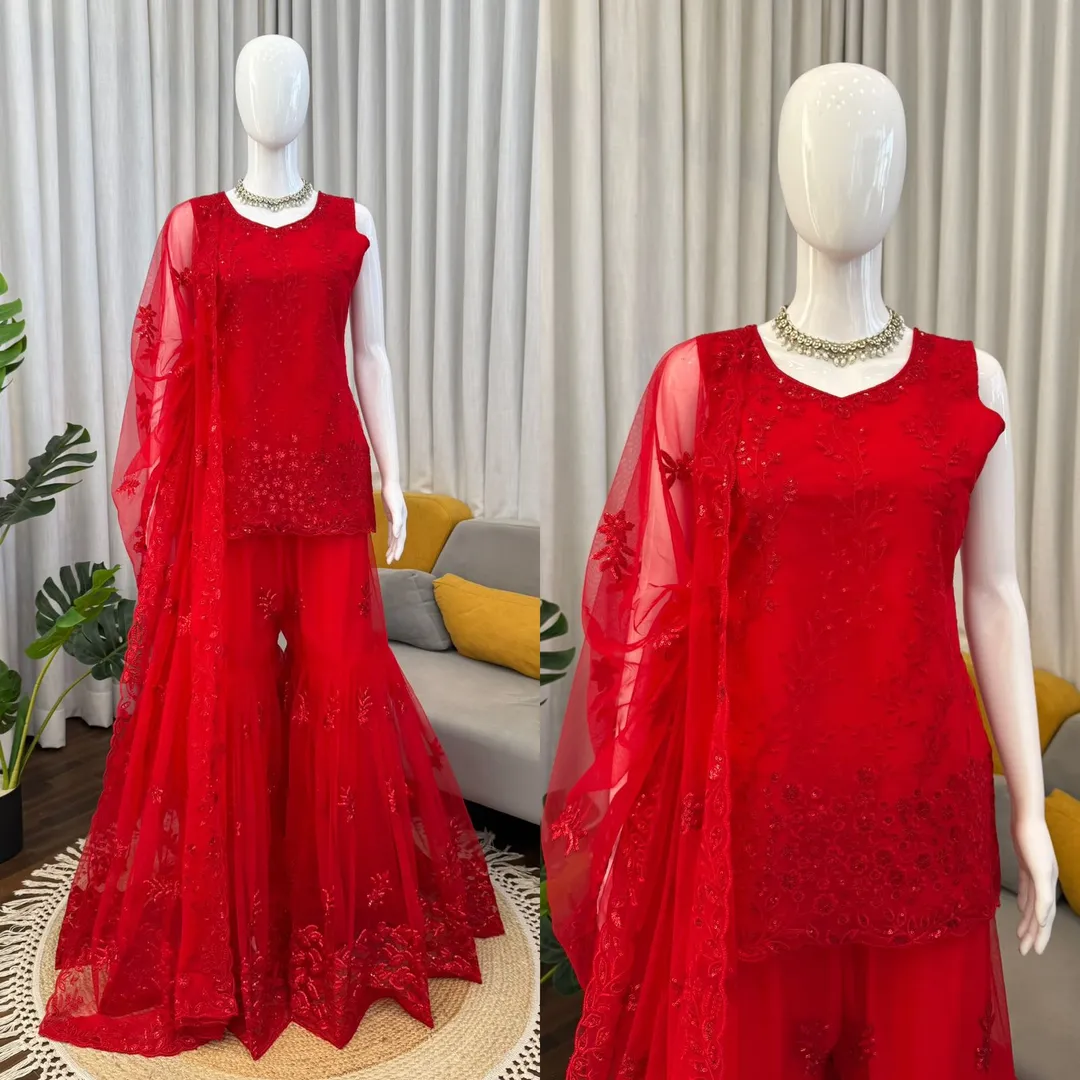 Designer Sharara Set – Elegant Ethnic Wear - View 3