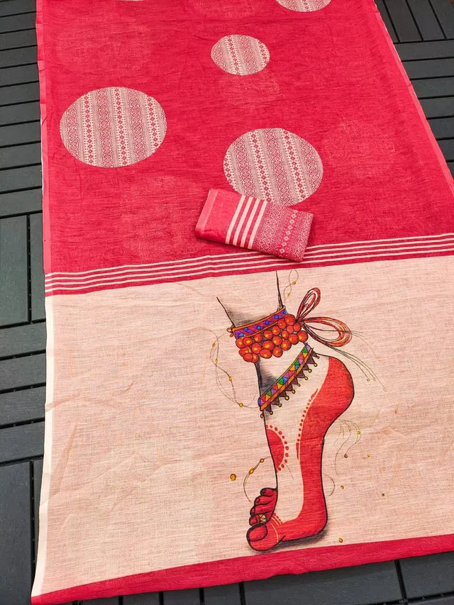 Devika Designer Linen Saree