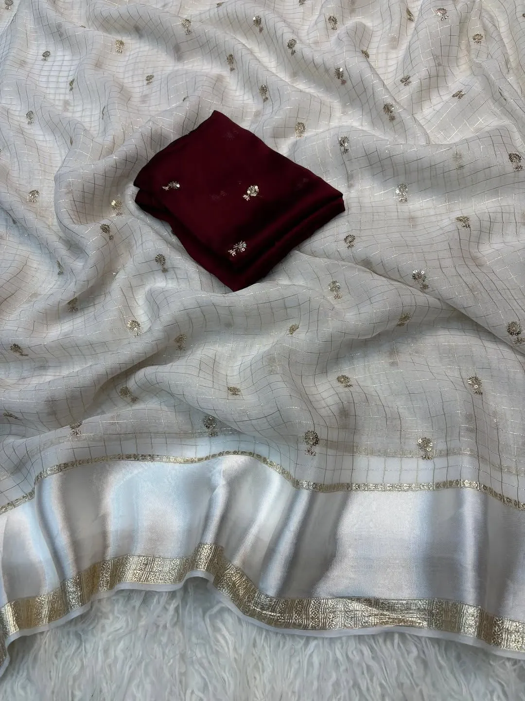 New Arrivals – Designer Sequence Saree - Viscose Georgette Saree Online India - Buy at ₹1299 - Image 1