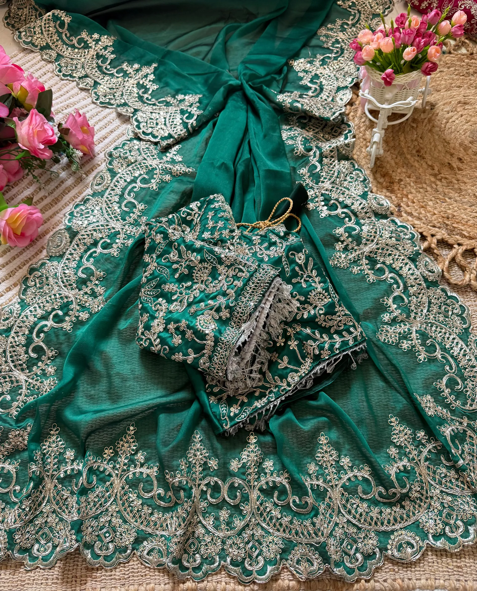 Designer Saree Inspired by Madhuri Dixit - View 4