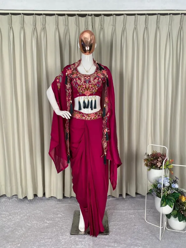 Perfect for Party & Wedding Season – Indo-Western 3-Piece Set - Second View