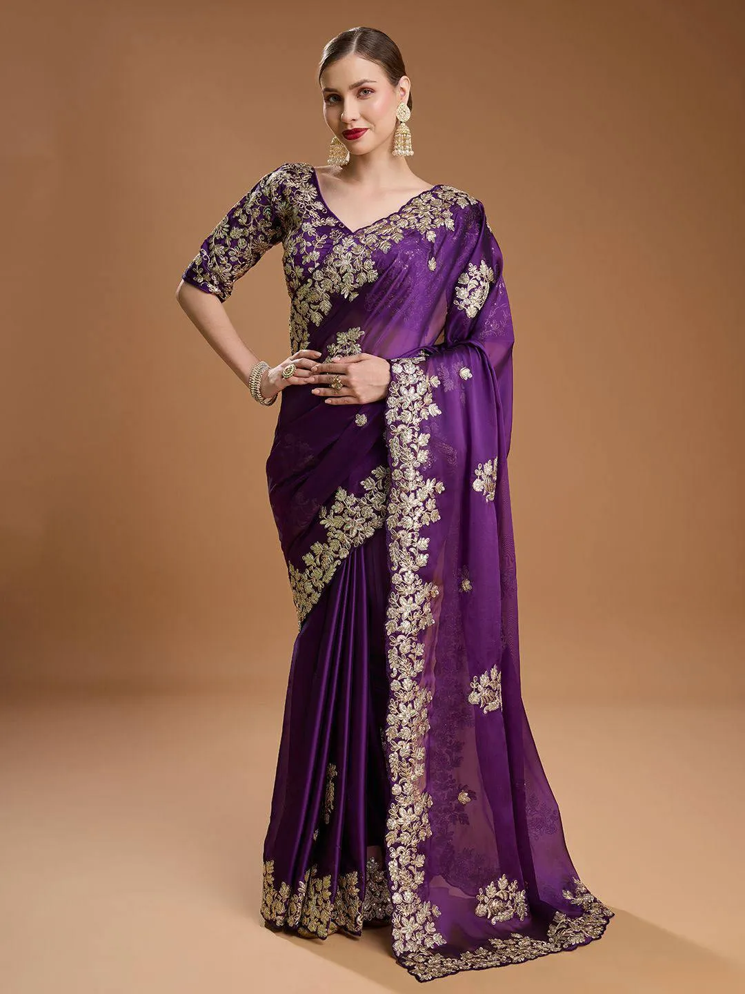 Beautifully Crafted Rangoli silk saree - Rangoli Silk Saree Online India - Buy at ₹1599 - Image 1