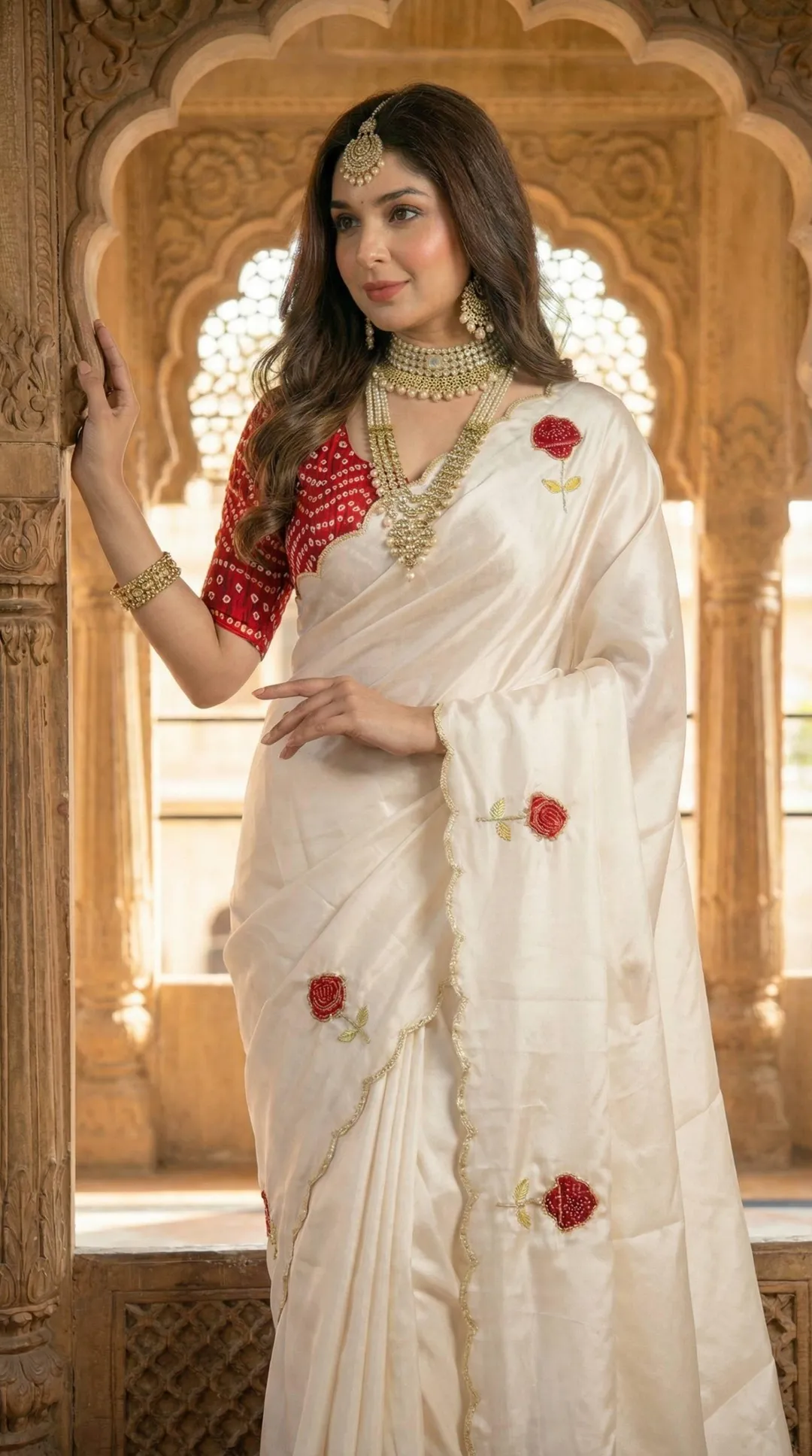 New Designer Chinon Silk Saree Collection - Chinon Silk Saree Online India - Buy at ₹1799 - Image 1