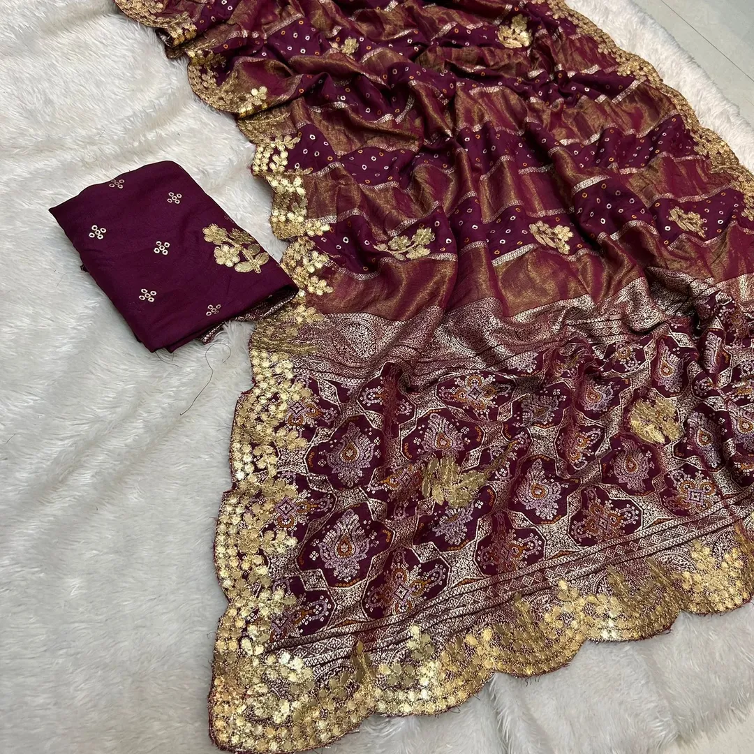 Pure Viscose Zari Weaving Saree – Rich Festive Collection