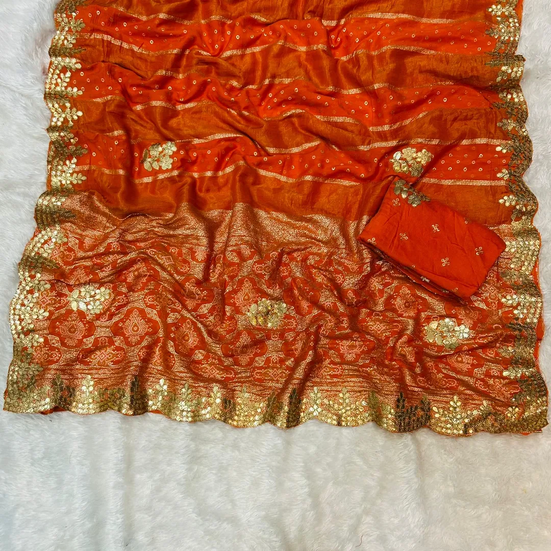 Pure Viscose Zari Weaving Saree – Rich Festive Collection - View 3