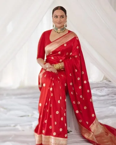 Sonakshi Ma’am Luxury Banarasi Mashru Kataan Silk Saree Collection - View 4