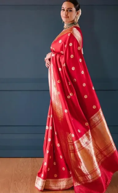 Sonakshi Ma’am Luxury Banarasi Mashru Kataan Silk Saree Collection - View 5