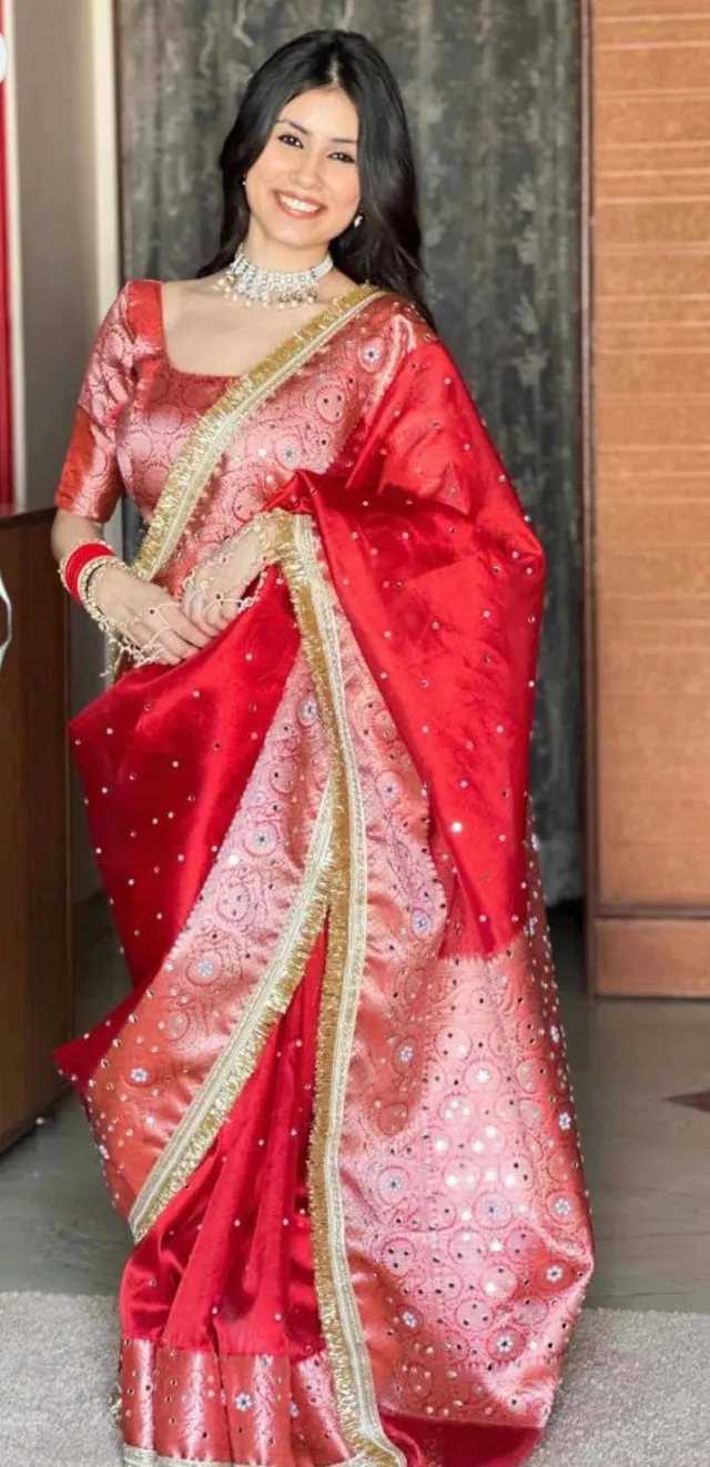 Luxury Banarasi Soft Glass Tissue Silk Saree Collection - Banarasi soft Glass Tissue Silk Saree