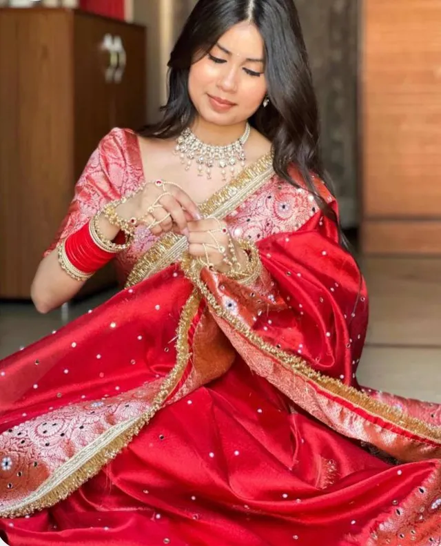 Luxury Banarasi Soft Glass Tissue Silk Saree Collection - Second View