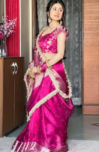 Luxury Banarasi Soft Glass Tissue Silk Saree Collection - View 3