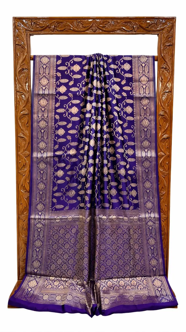 Elegant Banarasi Soft Semi Georgette Silk Saree Collection - View 2