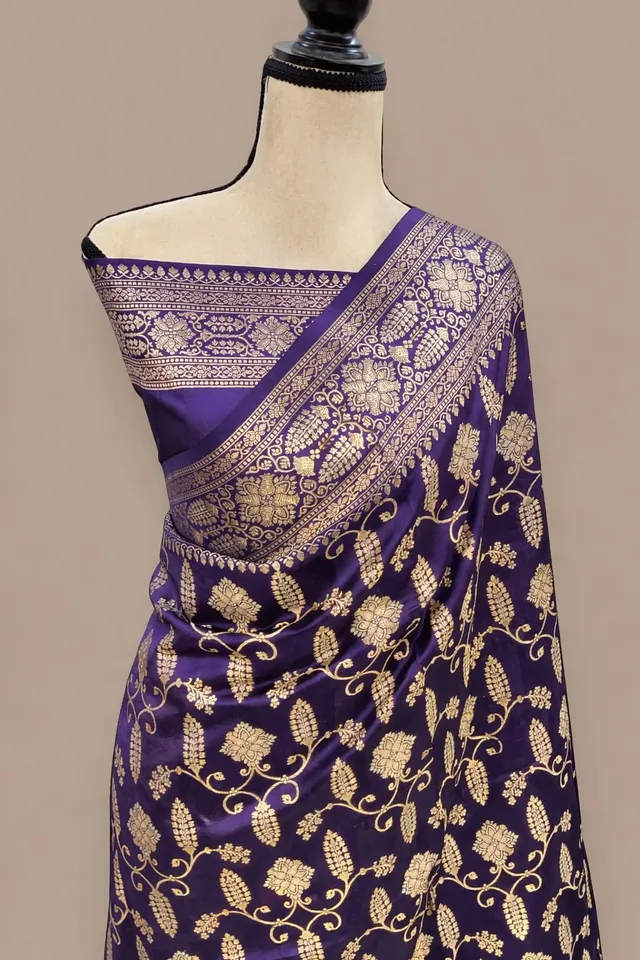Elegant Banarasi Soft Semi Georgette Silk Saree Collection - View 3