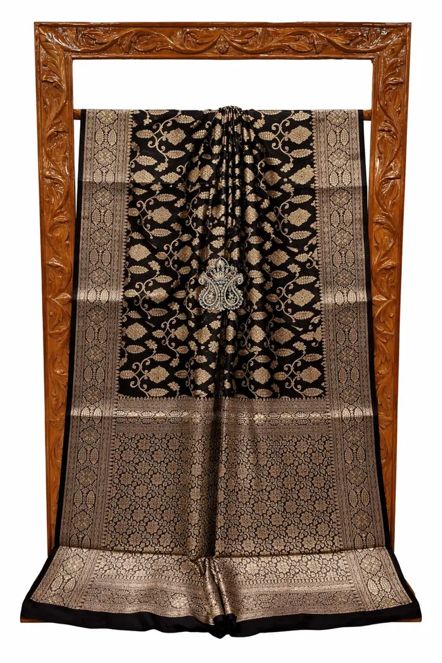 Elegant Banarasi Soft Semi Georgette Silk Saree Collection - View 2