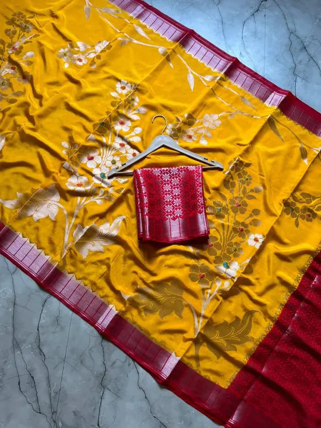 Royal Banarasi Kataan Raw Mango Silk Saree Collection - View 2