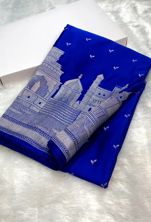 Luxury Banarasi Soft Kataan Mashru Silk Saree Collection - View 4