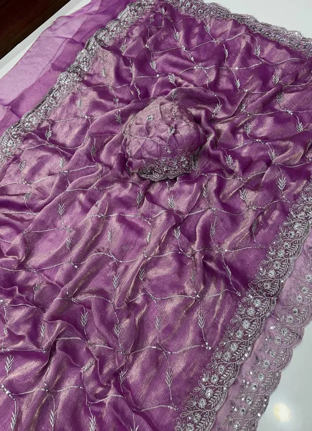 Fendy Chiffon Sequence Work Saree - View 2