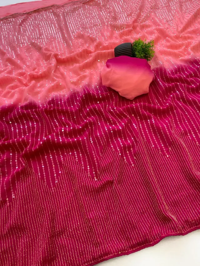 Bollywood Blockbuster Sequins Designer Saree - View 2