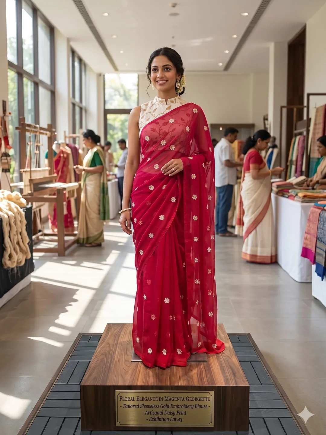 Floral-Inspired Pattern for a Graceful Look Saree - Georgette Saree Online India - Buy at ₹999 - Image 1