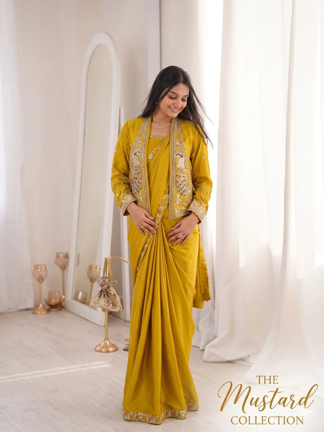 New Super Trending Party Jacket Saree (Ready-to-Wear) - View 6
