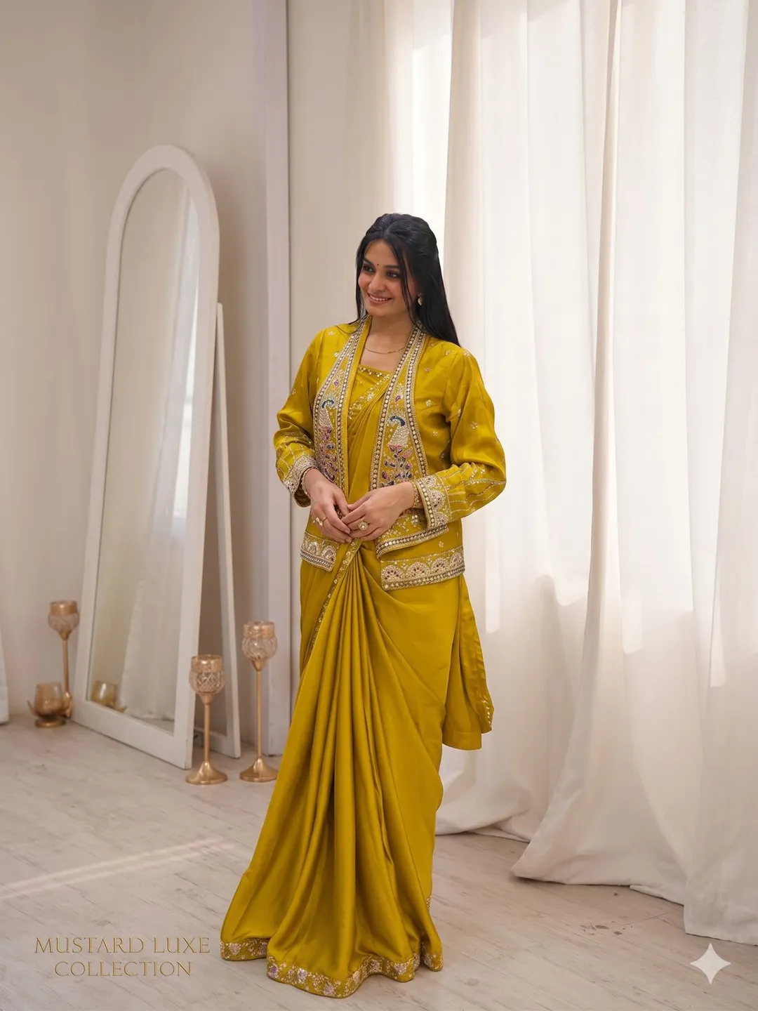 New Super Trending Party Jacket Saree (Ready-to-Wear) - View 7