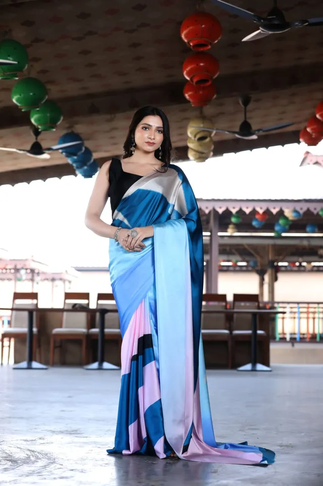 Original Japan Satin Saree - Original Japan Satin Saree Online India - Buy at ₹1099 - Image 1