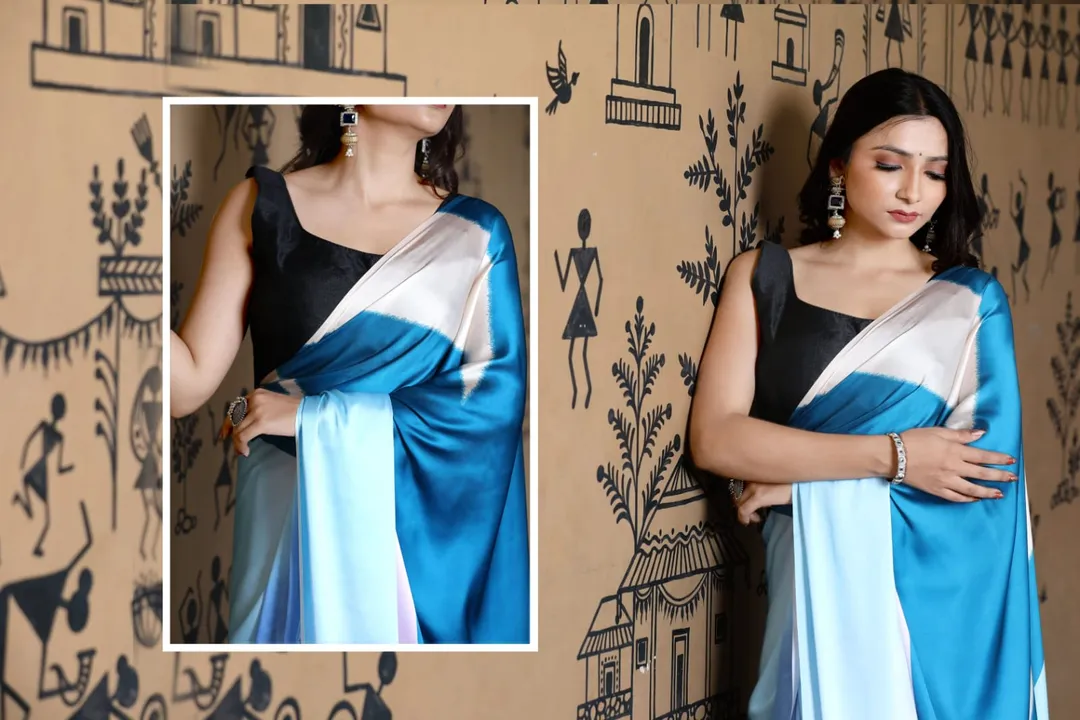 Original Japan Satin Saree - View 3