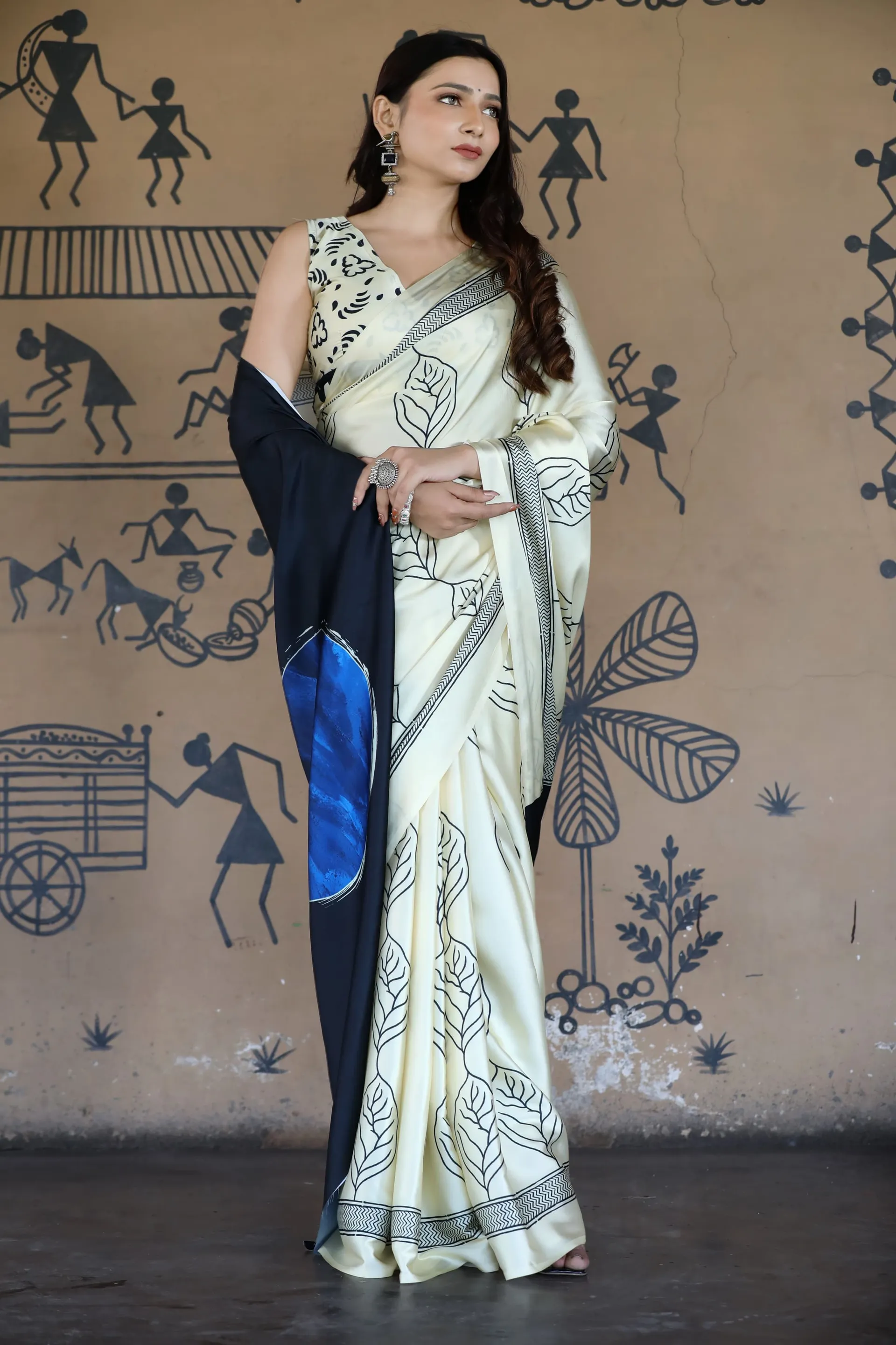 Original Japan Satin Saree - View 3