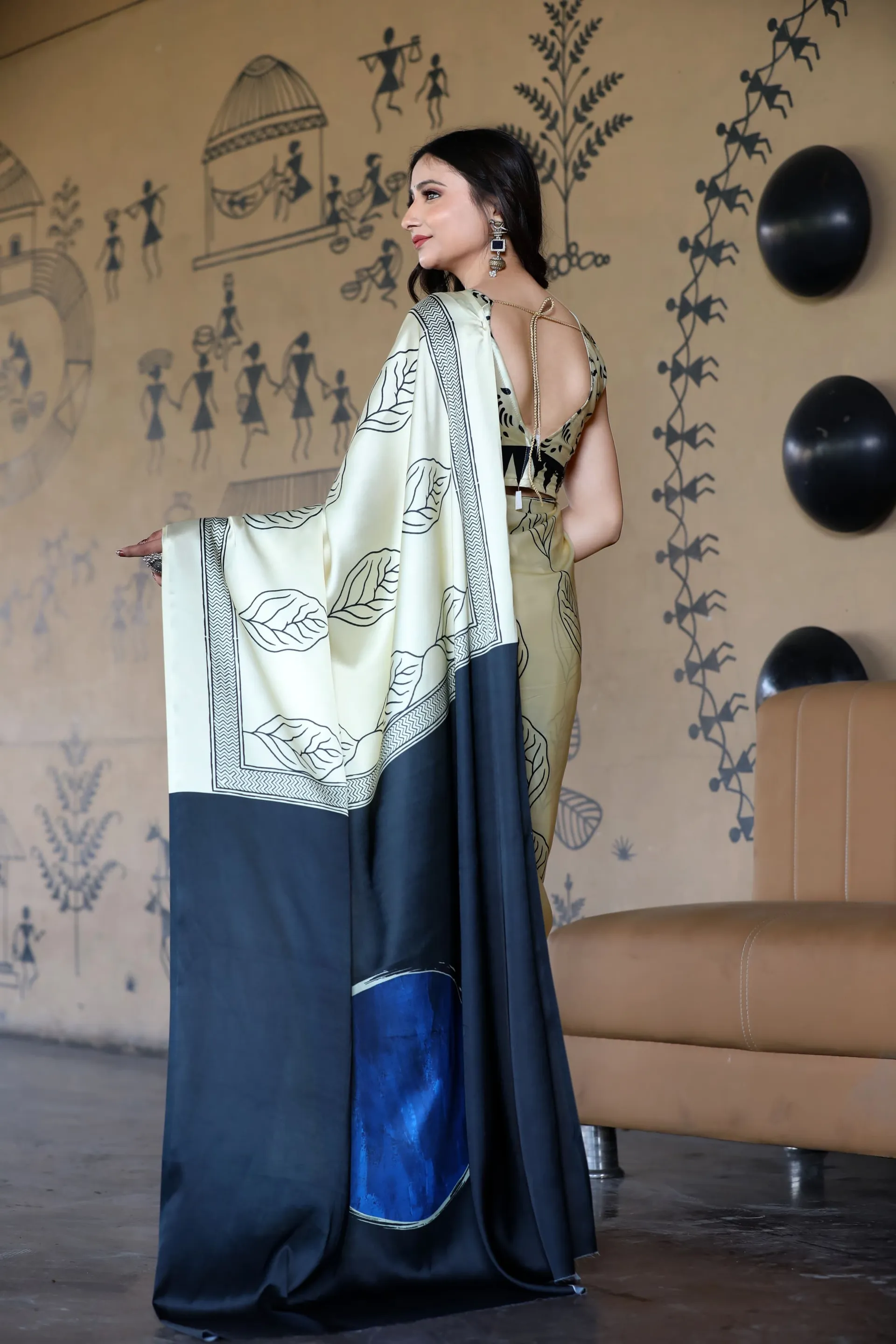 Original Japan Satin Saree - View 4