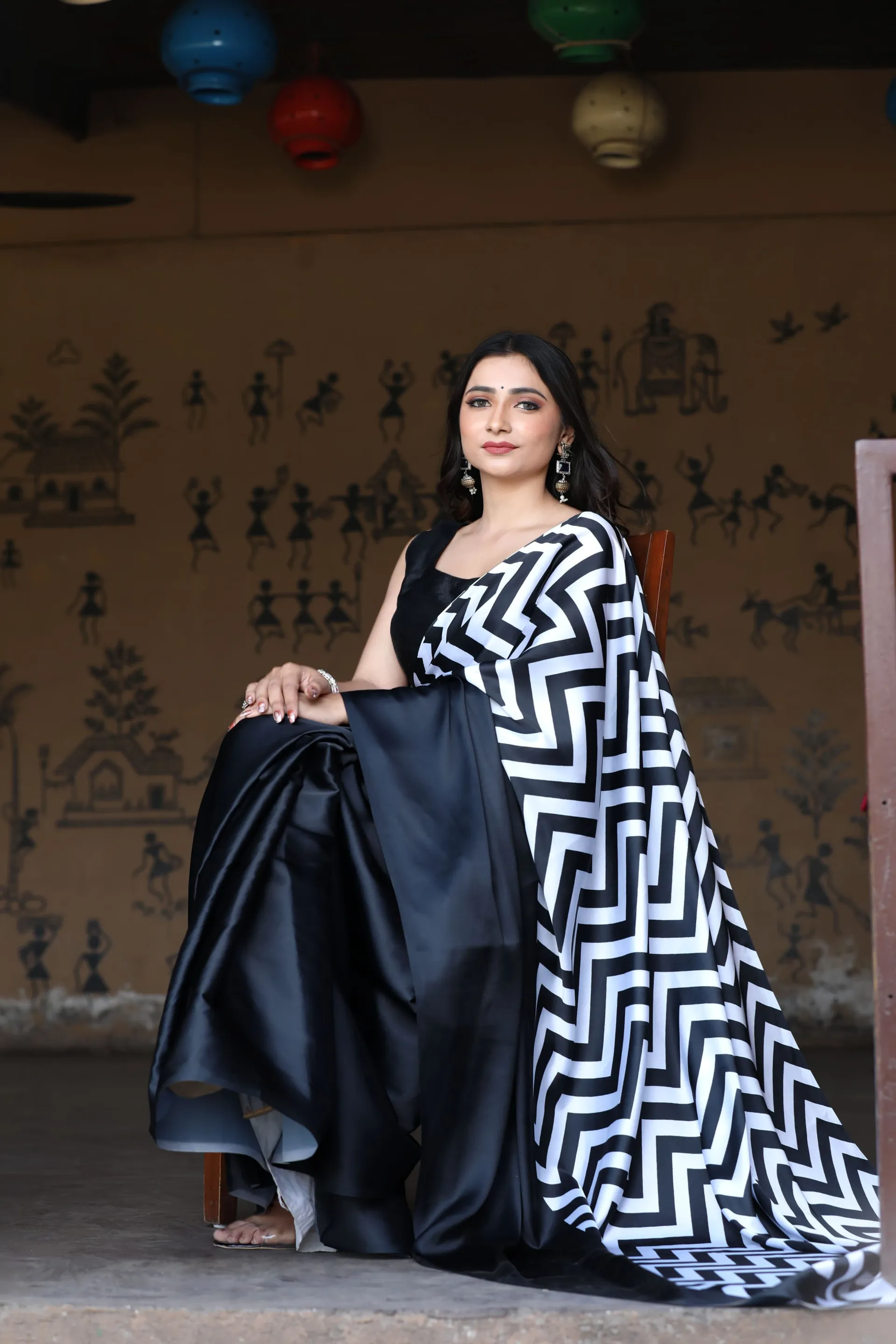 Original Japan Satin Saree - View 4