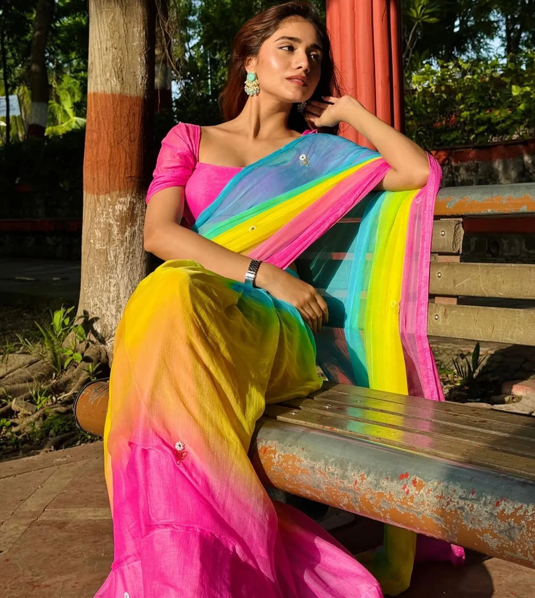 New Launch – Handwork Khatali Work Saree - Premium Georgette Saree Online India - Buy at ₹1400 - Image 1