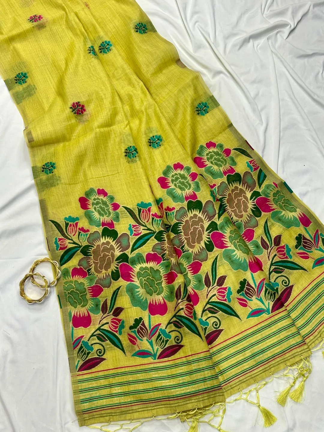 Soft Muga Cotton Saree Collection - View 2