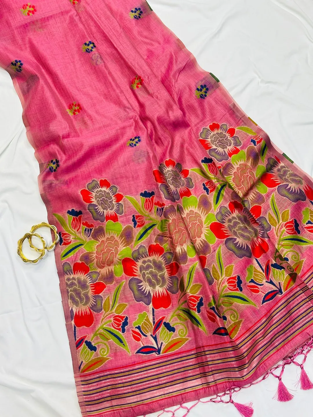 Premium Soft Muga Cotton Saree - View 2