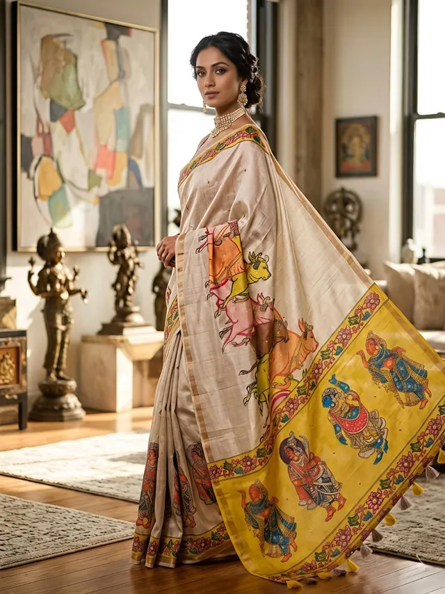 Design: NANDI MANGLA Saree - Manipuri Slub Silk Saree Online India - Buy at ₹1299 - Image 1