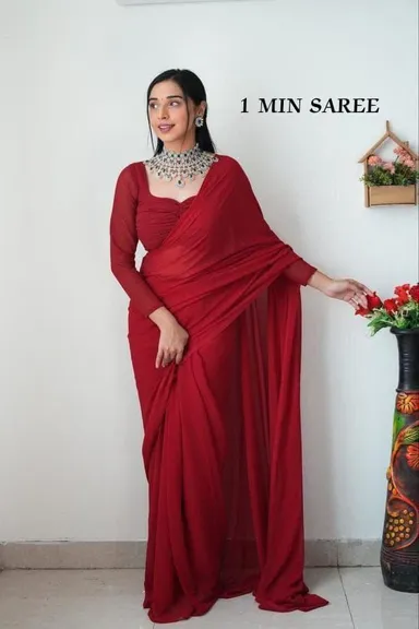 Launching Code: 764 – 1 Minute Ready-to-Wear Saree - View 2