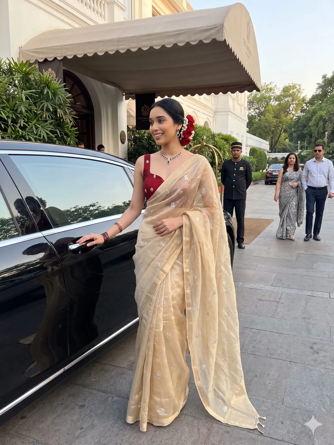 Saree with Elegant Embroidery Work