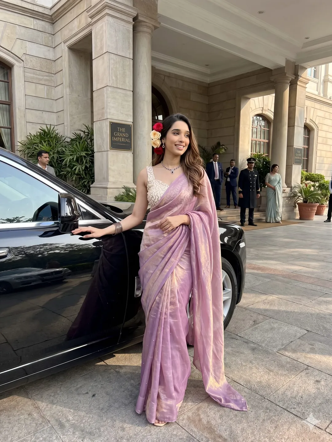 Code: 908 – New Trending Swarovski Work Saree ✨ - Space Soft Silk Saree Saree Online India - Buy at ₹1199 - Image 1