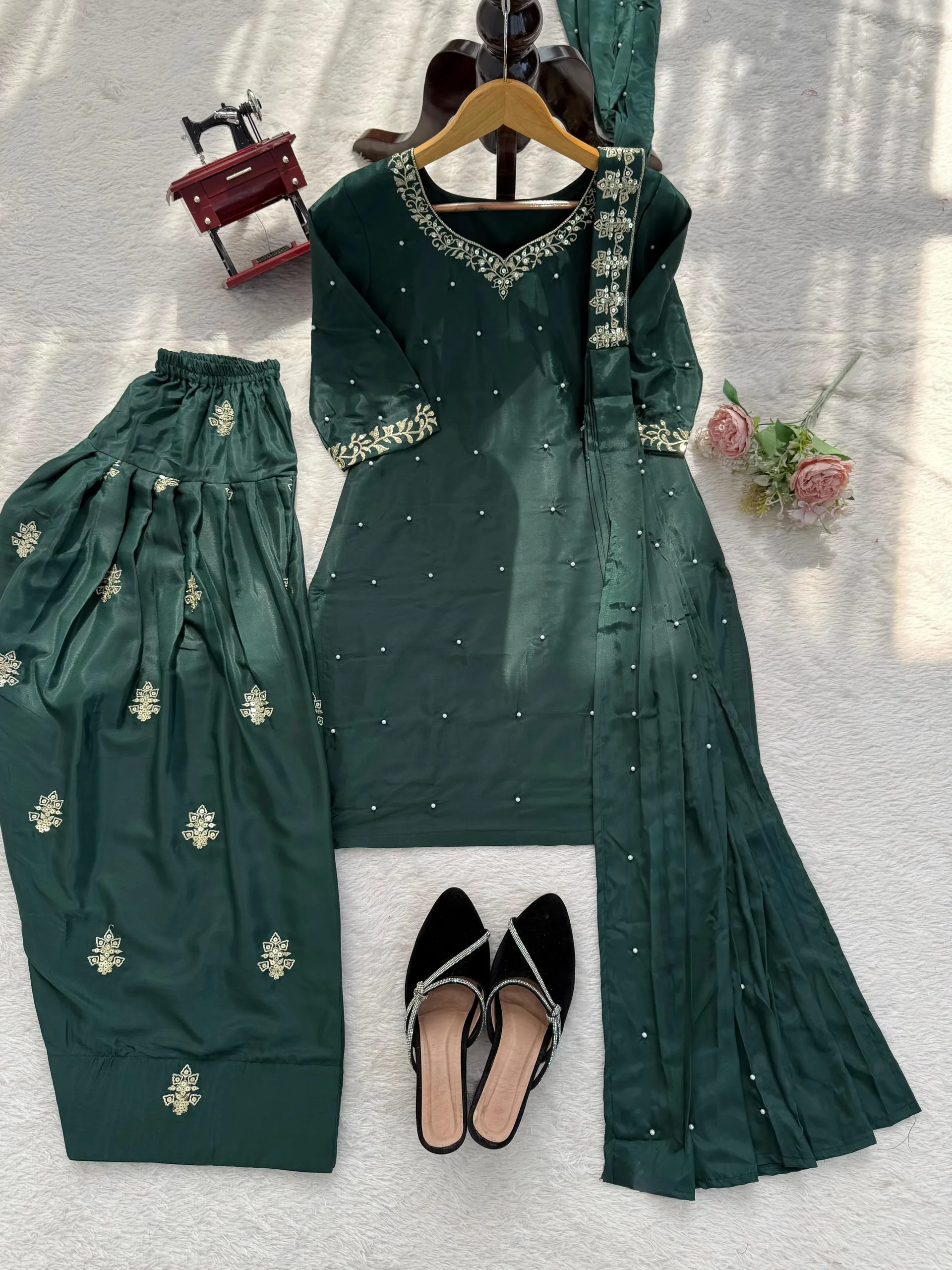 Designer Farshi Palazzo Set – Elegant Ethnic Wear - View 5
