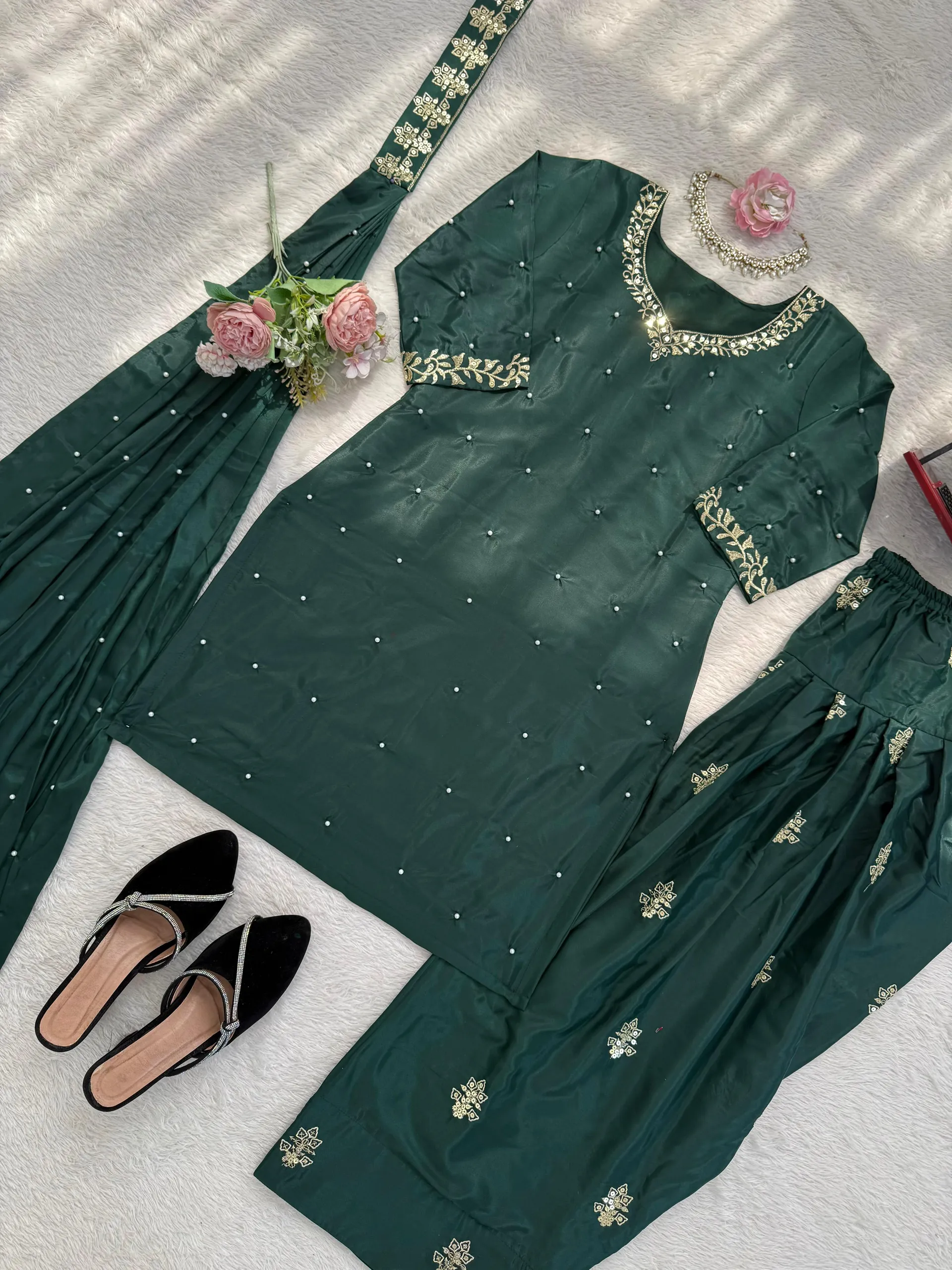 Designer Farshi Palazzo Set – Elegant Ethnic Wear - View 7
