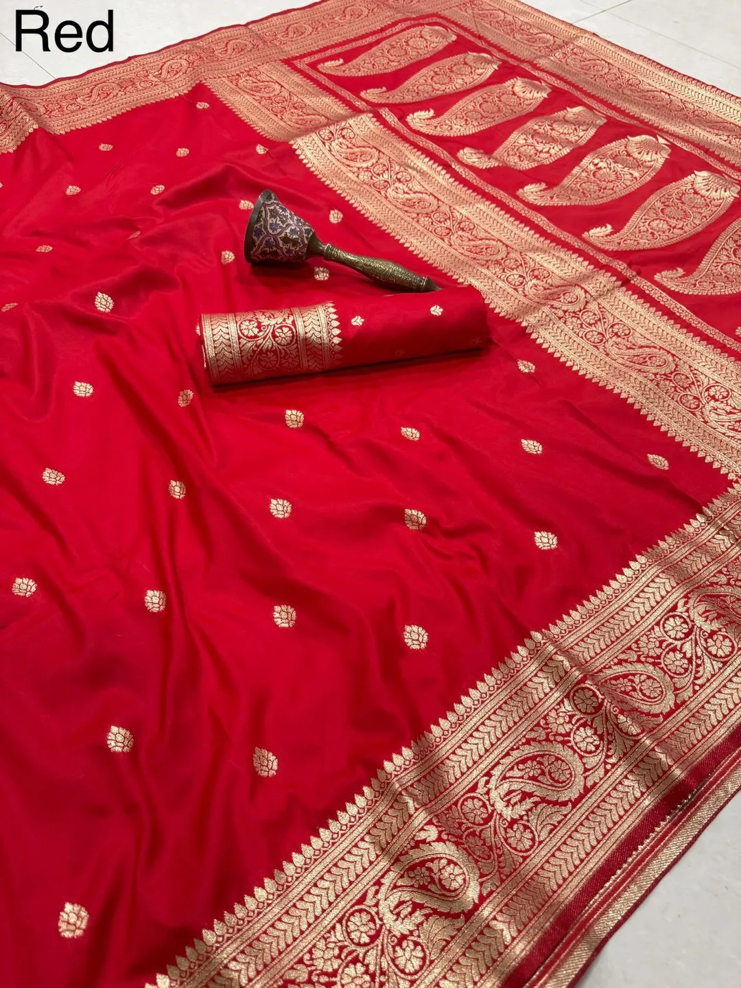 Pure heavy Banarasi soft silk Saree - View 2