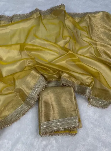 Banarasi Soft Semi Glass Tissue Silk Saree - View 4