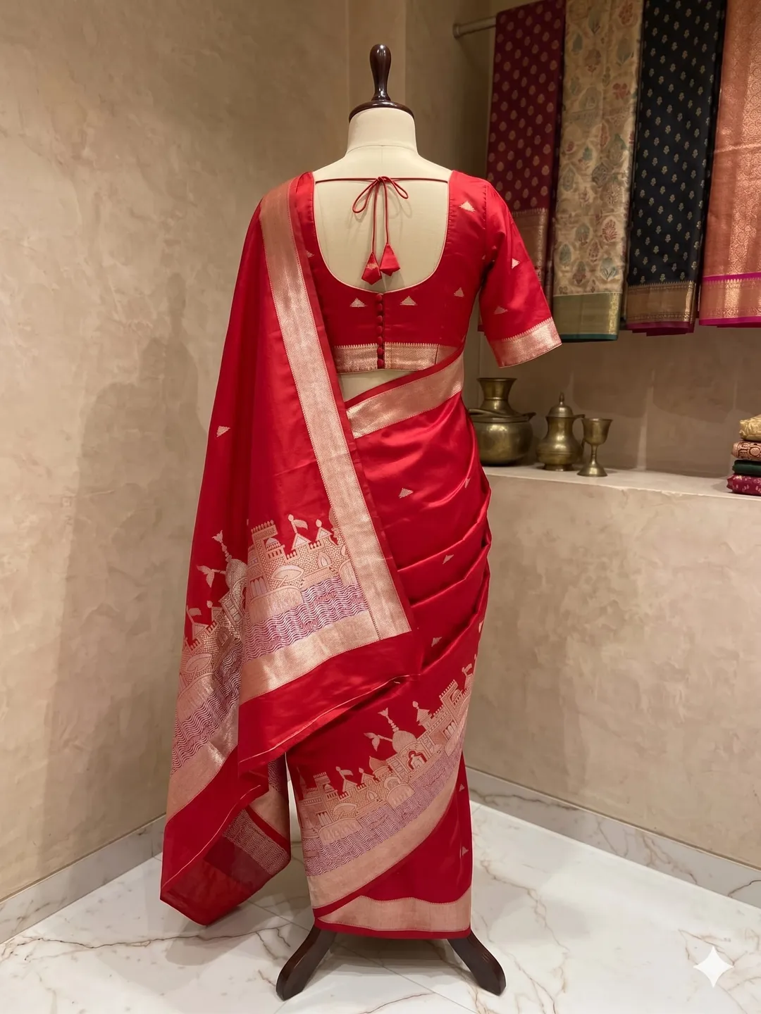 Graceful Banarasi Ganga Ghat Katan Soft Silk Saree - View 2