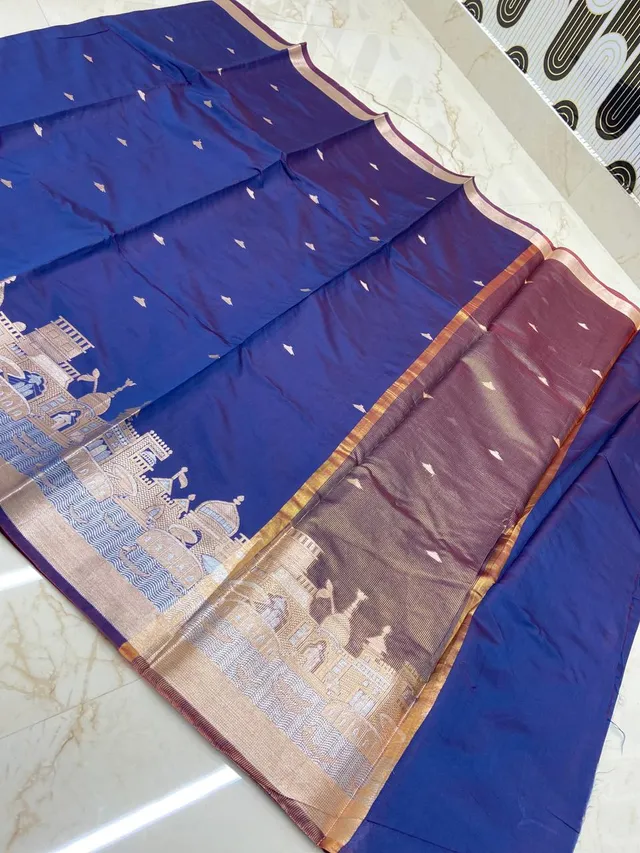 Graceful Banarasi Ganga Ghat Katan Soft Silk Saree - View 3