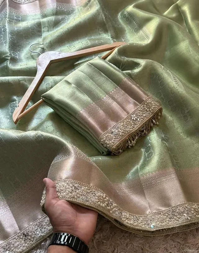 Premium Banarasi Soft Kanjivaram Tissue Silk Saree - View 2