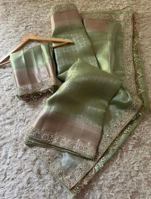 Premium Banarasi Soft Kanjivaram Tissue Silk Saree - View 5