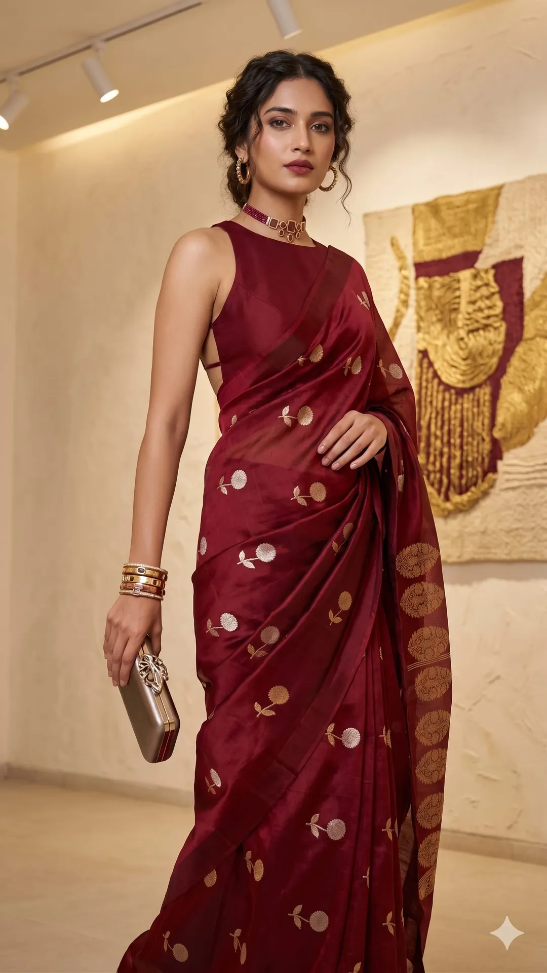Elegant Banarasi Soft Kora Organza Silk Saree - Banarasi Soft Kora Organza Silk Saree Online India - Buy at ₹1999 - Image 1