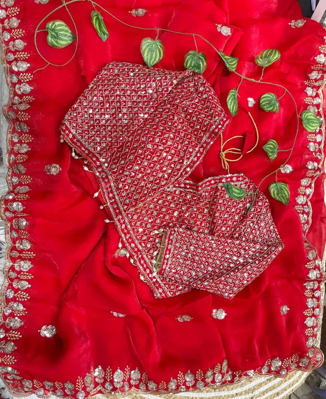 Maitry Collection – Elegant Fendy Satin Saree - View 3