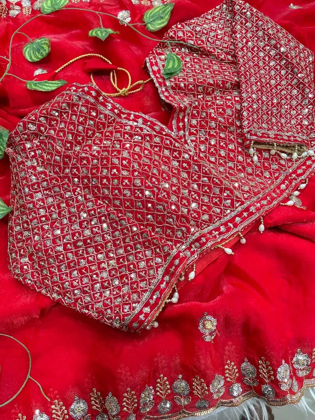 Maitry Collection – Elegant Fendy Satin Saree - View 4
